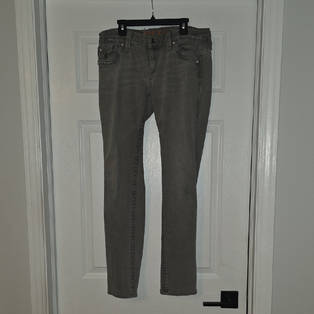 Rock Revival Celine Womens Charcoal Slim Jeans Size 31